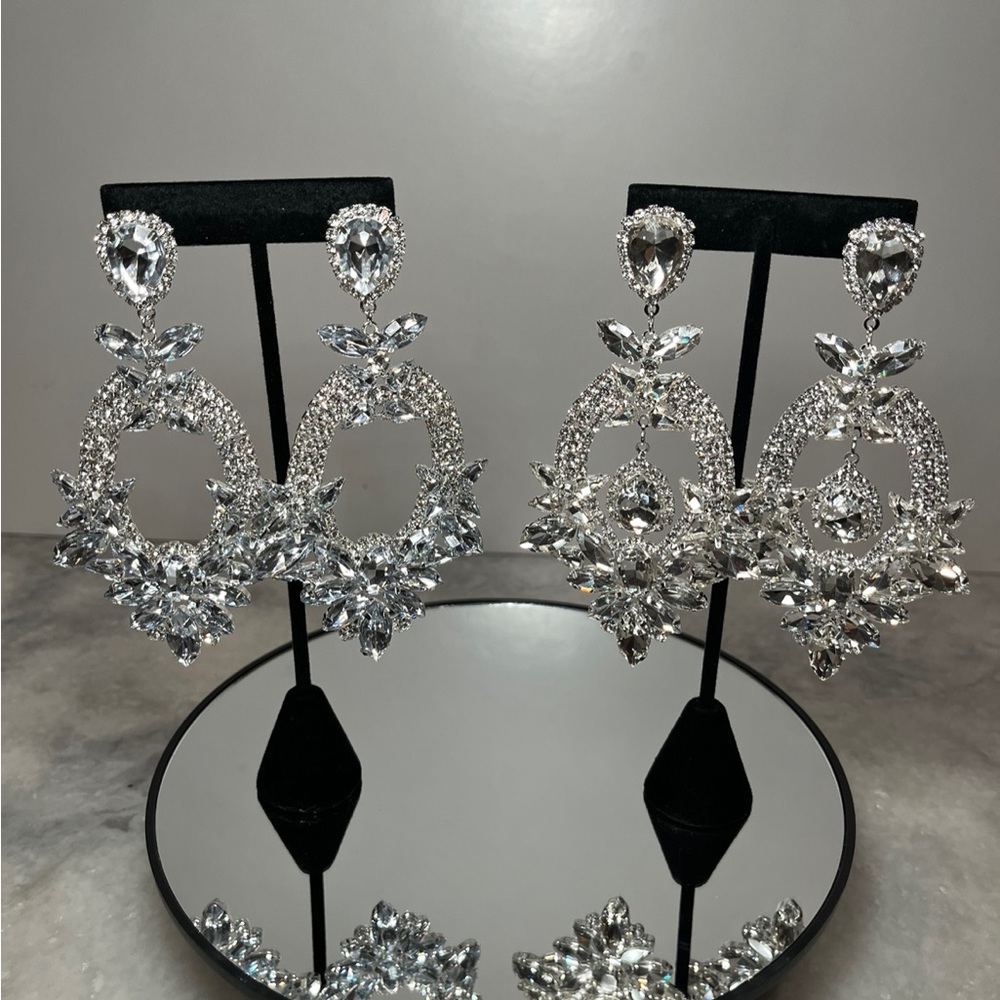 Beautiful silver chandelier earrings